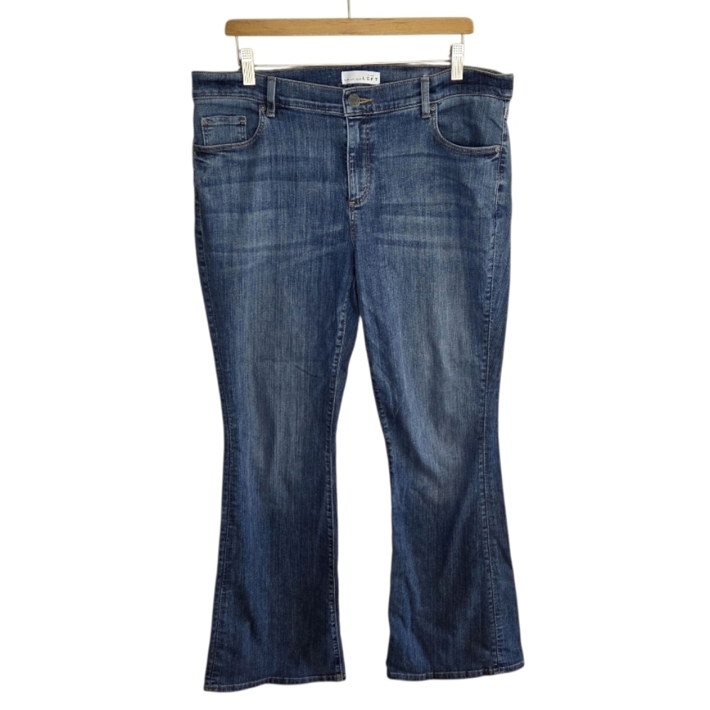 Loft | Mid Rise Flare Leg Jeans Size 14 31.5" Inseam